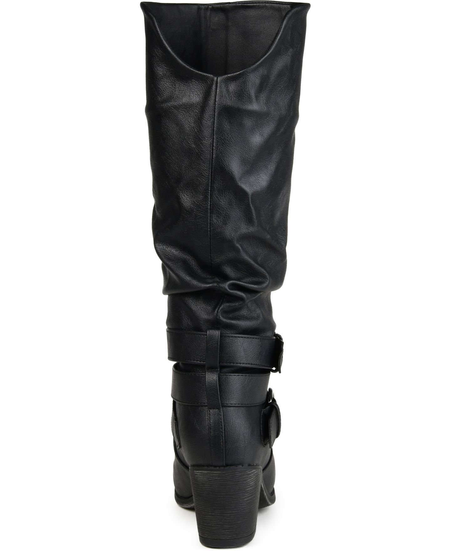 Женские ботинки Journee Collection Late Slouchy Block Heel Boots, Regular & Wide Calf, цвет: Чёрный — фото 3