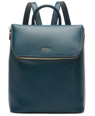 DKNY Bryant Leather Top Zip Backpack - Macy's
