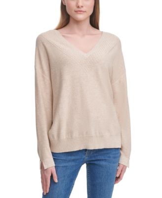 Calvin Klein - Cotton V-Neck Sweater