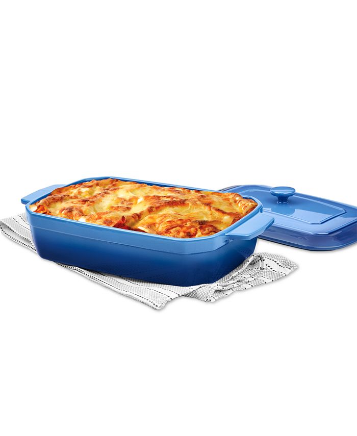 Martha Stewart Collection Stoneware Lasagna Pan with Lid, Created for