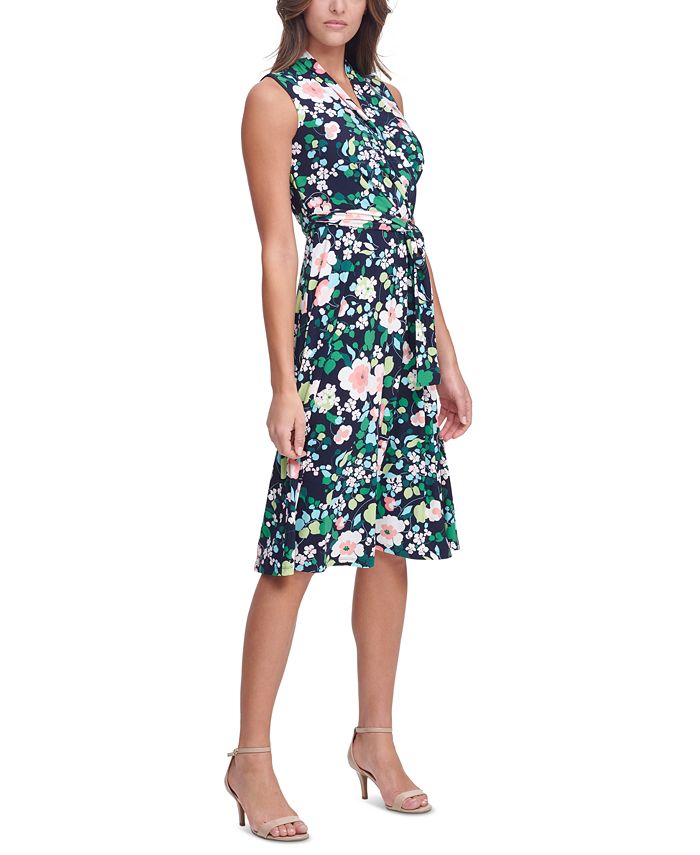 Tommy Hilfiger Floral-Print Faux-Wrap Dress & Reviews - Dresses - Women ...