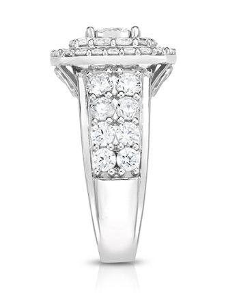 TruMiracle - Diamond Engagement Ring (3 ct. t.w.) in 14K White Gold