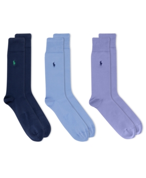 Polo Ralph Lauren Men's 3 Pack Super-Soft Dress Socks