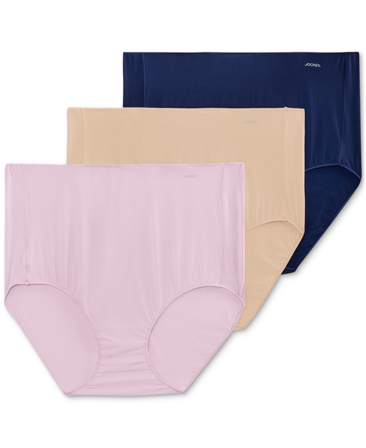 Womens' 3-Pk. No Panty Line Promise Tactel Brief Underwear 1877 - Light/mauve/jpm
