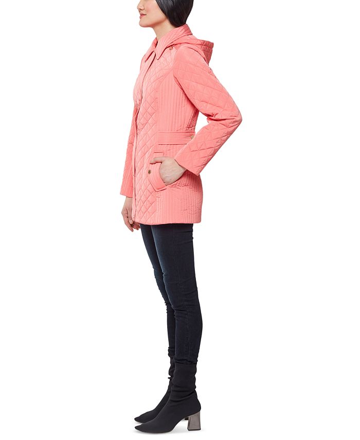 Jones New York Water Resistant Hooded Quilted Jacket And Reviews Coats Women Macys