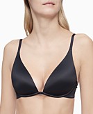 Calvin Klein Liquid Touch Lightly Lined Perfect Coverage Bra In Black