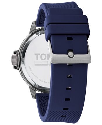 Tommy Hilfiger - Blue Silicone Strap Watch 44mm