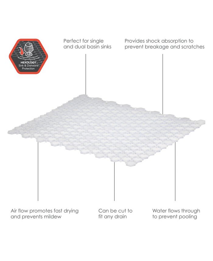 Spectrum Diversified Hexa Small Protector Sink Mat, Gray