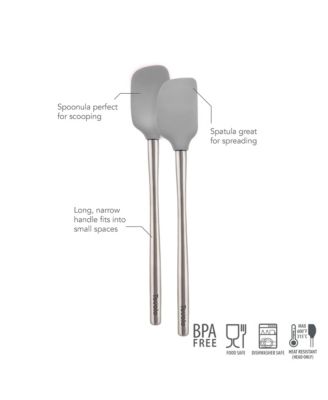 Flex-Core Stainless Steel Handled Mini Spatula & Spoonula Set