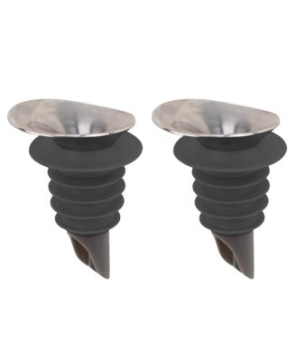 Sleek Spout, Low-Profile Oil Dispenser Bottle Topper, Liquor Pourer Bottle Topper, Cocktail Accessory, Cooking Oil & Drink Dispenser, Set of 2