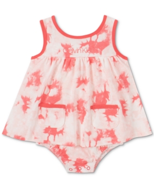 Calvin Klein Baby Girls Tie-Dye Cotton Sunsuit