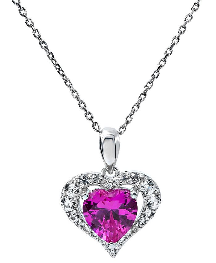 Macy's Women's Heart Pendant Necklace in Sterling Silver Macy's