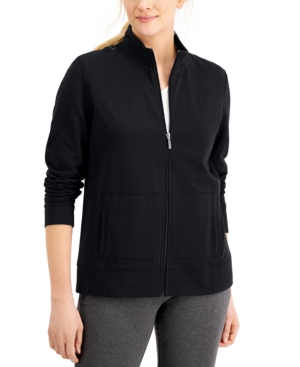 Karen Scott Mock-Neck Jacket Created for Macy's