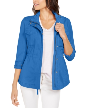 Style & Co Petite Cotton Utility Jacket Created for Macy's
