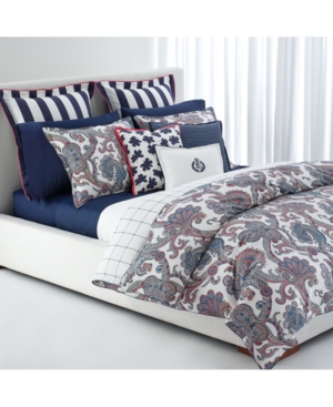 LAUREN RALPH LAUREN CARTER PAISLEY REVERSIBLE 3 PC. DUVET COVER SET, KING BEDDING