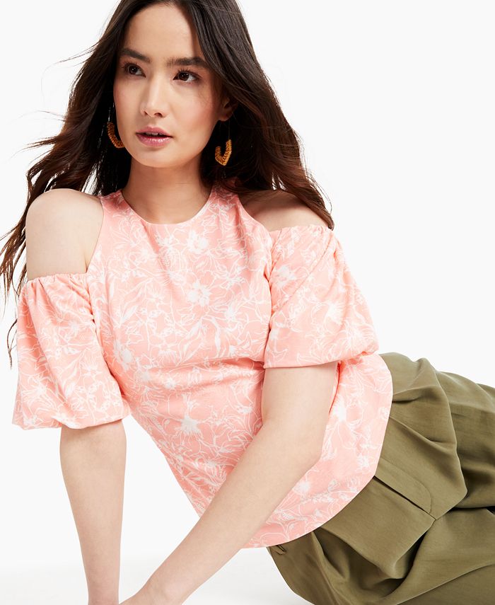 macys cold shoulder tops