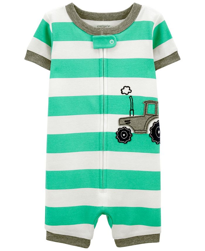 Carter's Toddler Boys Tractor Snug Fit Romper Pajama Set - Macy's