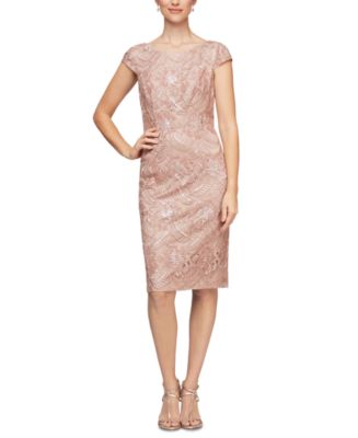 Alex Evenings Sequin Embroidered Dress - Macy's