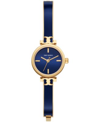 Tory Burch Women's Slim Analog Gold-Tone & Navy Stainless Steel