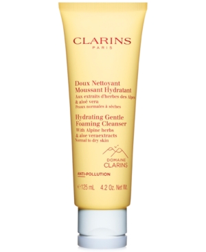 Shop Clarins Hydrating Gentle Foaming Cleanser With Aloe Vera, 4.2 Oz.