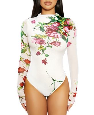 flower print bodysuit