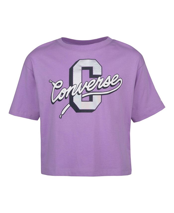 Converse Big Girls Logo Boxy T-shirt & Reviews - Shirts & Tops - Kids ...