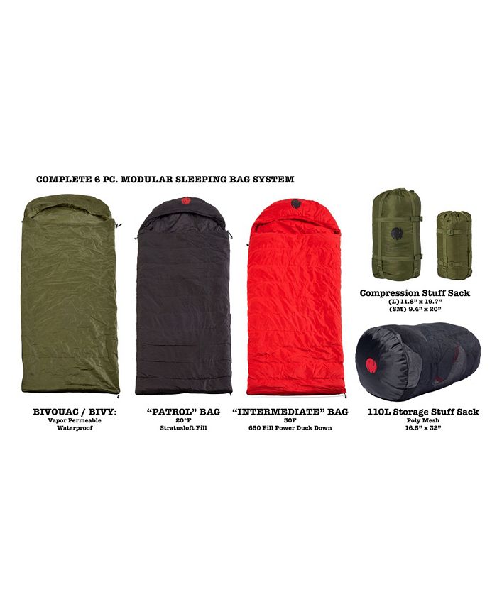 Omnicore Designs MilSpec Modular Sleeping Bag, 5 Piece Macy's