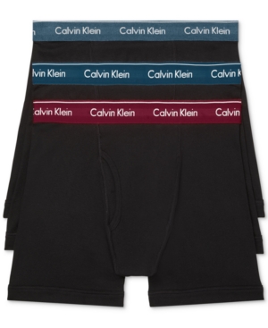Calvin Klein Men's 3-pack Cotton Classics Boxer Briefs In Black Bodies