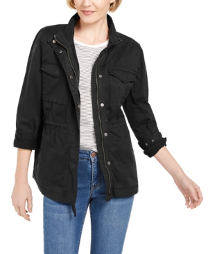 Style & Co Petite Cotton Utility Jacket Created for Macy's