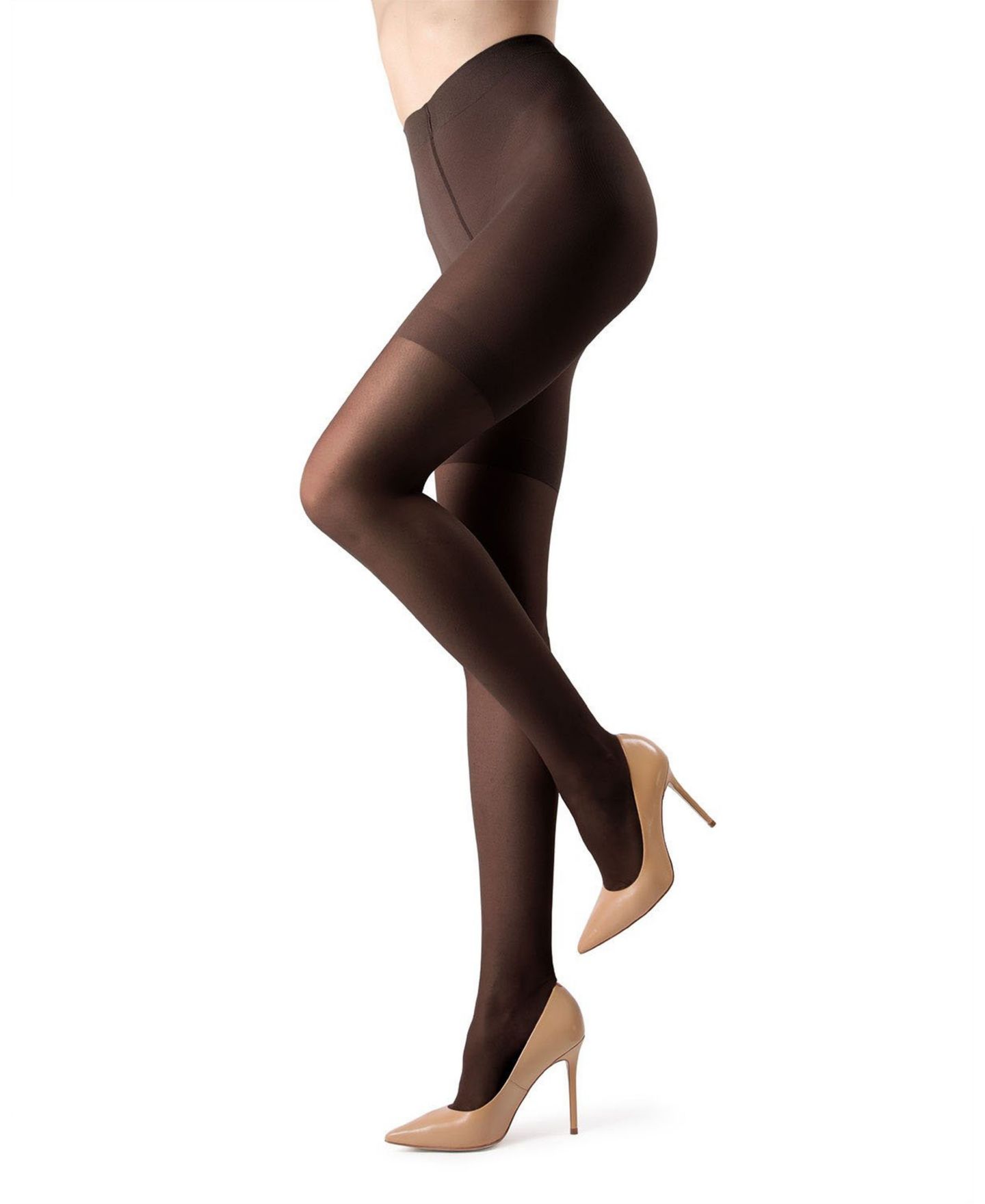 Женские колготки MeMoi Crystal Sheer Shaper Control Top Tights, цвет: Чёрный — фото 1