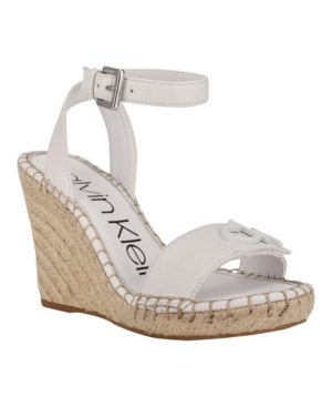 Calvin Klein Women's Karla Logo Espadrille Wedge Sandals Women's Shoes