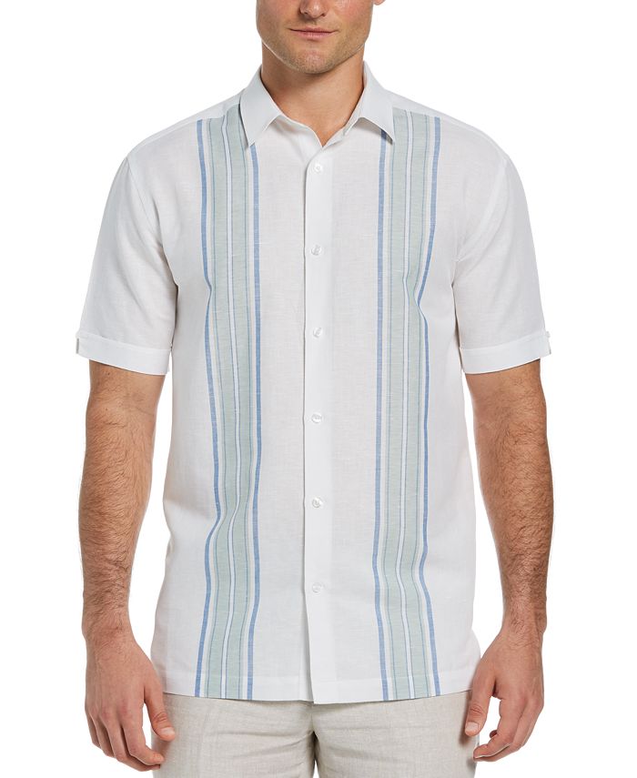 Cubavera Men's Two-Tone Wide Panel Shirt - Macy's