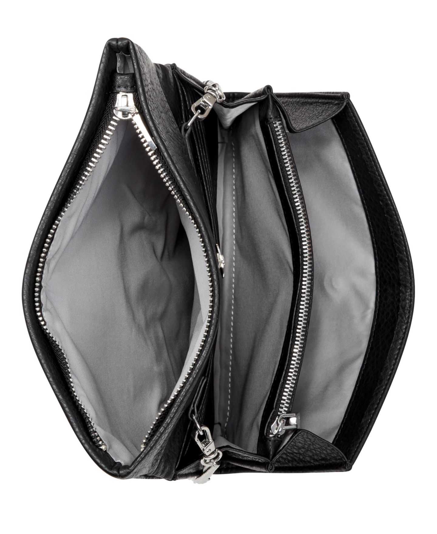 Женский клатч I.N.C. International Concepts Averry Tunnel Convertible Clutch Crossbody, цвет: Чёрный / Серебряный — фото 3