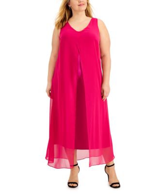 macy's plus size purple dresses