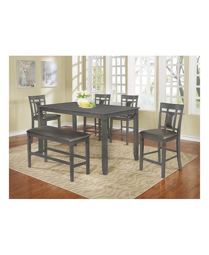 Macy's CLOSEOUT! Arrowhead Dining Table + 4 Side Chairs + Bench