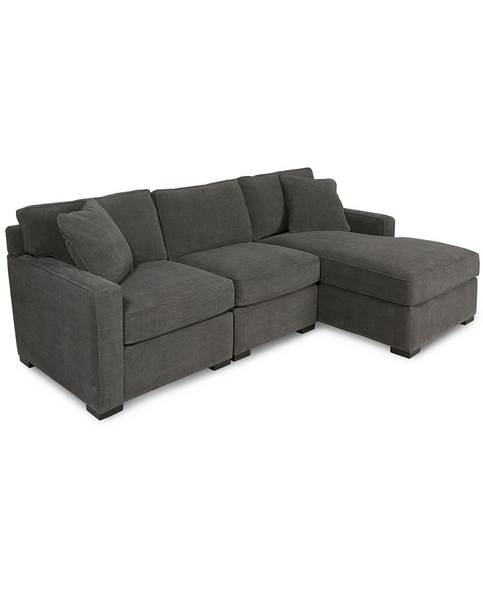 Furniture Radley 3Piece Fabric Chaise Sectional Sofa, Created for Macy