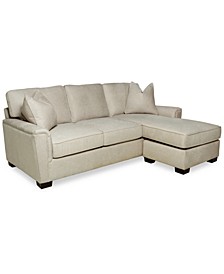 Jordani 91" Fabric Sleeper Sofa with Reversible Chaise, Created for Macy's