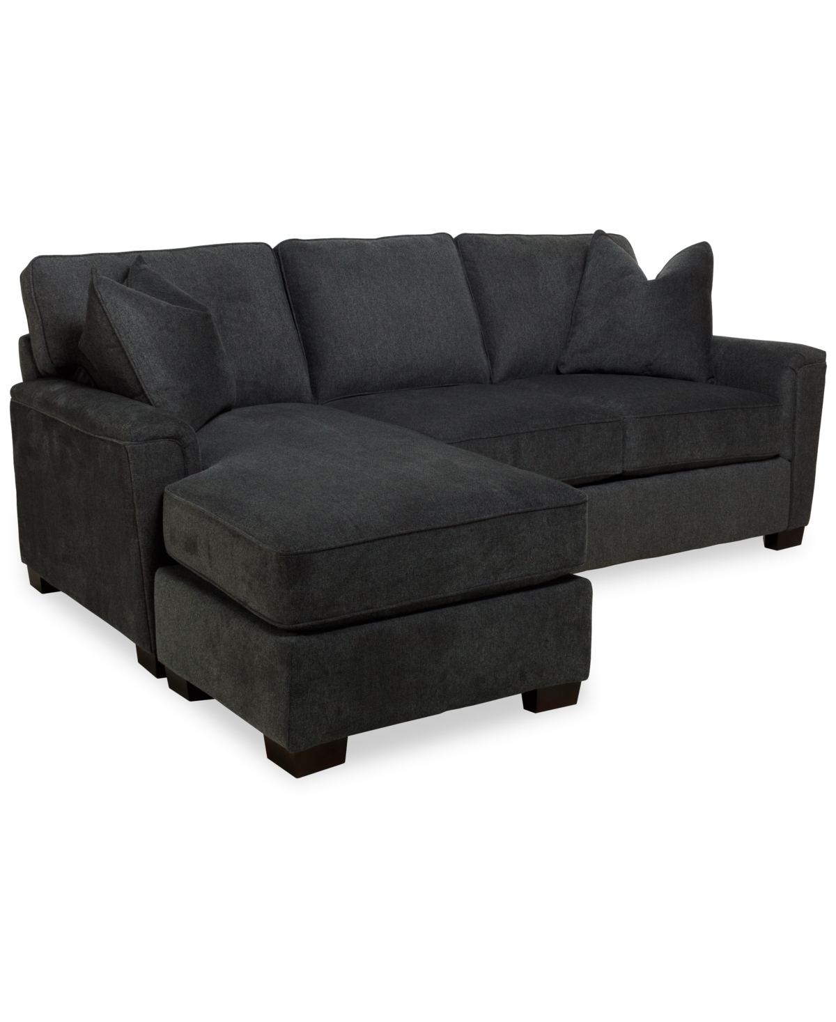 Jordani 91" Fabric Sofa with Reversible Chaise, Created for Macy's - Aida Granite