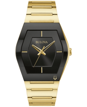 Shop Bulova Men's Gemini Gold-tone Stainless Steel Bracelet Watch 40mm