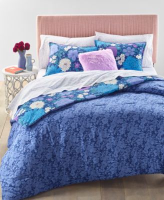 Whim by Martha Stewart Candice Floral Reversible 3-Pc. Comforter Sets, Created for Macy's