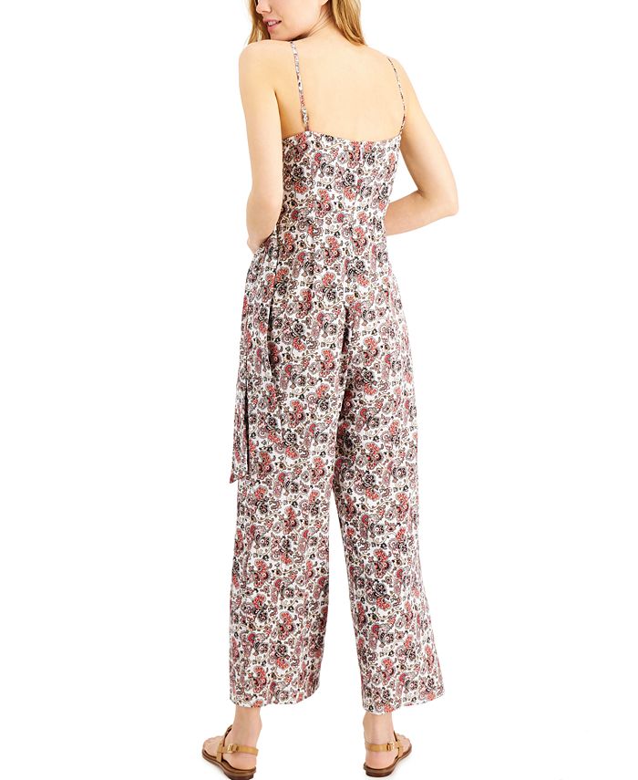 Michael Kors Petite Side-Tie Printed Jumpsuit - Macy's
