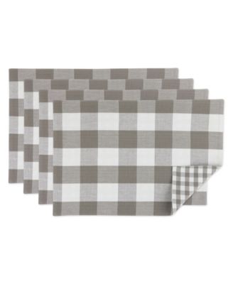 Reversible Gingham - Buffalo Check Placemat Set