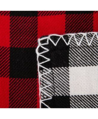 Christmas Buffalo Check with Embroidery Table Runner