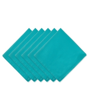 Shop Design Imports Design Import Solid Waters Napkin, Set Of 6 In Aqua