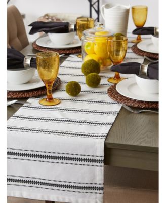 Zig Dobby Stripe Table Runner