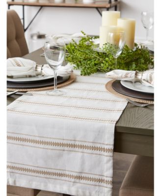 Zig Dobby Stripe Table Runner