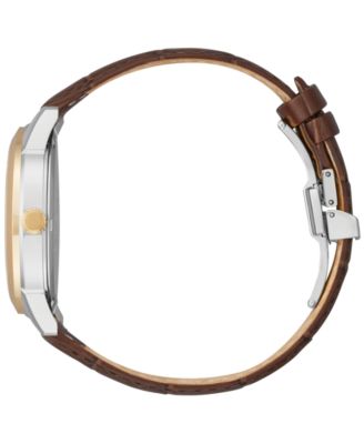 Eco-Drive Men's Corso Brown Leather Strap Watch 40mm