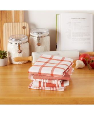 Asst Spice Woven Dishtowels, Set of 5