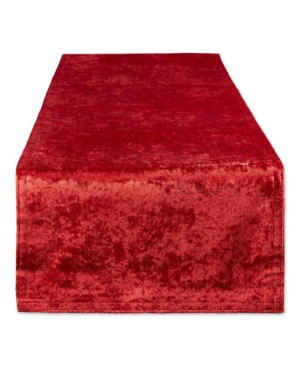 Design Imports Velvet Table Runner In Red