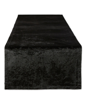 Design Imports Velvet Table Runner In Black